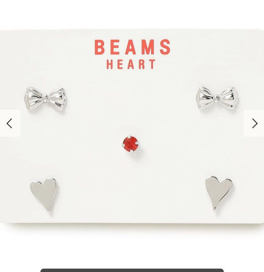[限時預購] 日本Beams heart 5件耳環套裝 (特價貨準時截單)