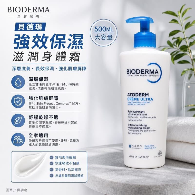 [限時預購] ️🔥秋冬必買🔥BIODERMA貝德瑪強效保濕滋潤身體霜(500ml)