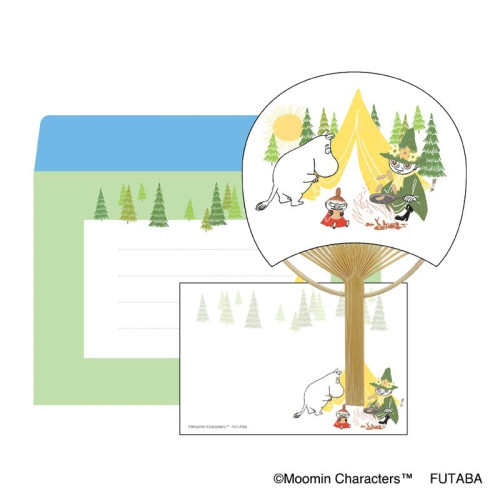[現貨] 日本製造 郵局限定季節性姆明竹扇套裝