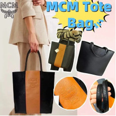 [限時預購] 美國直送MCM拼色皮革Tote Bag(專櫃貨)